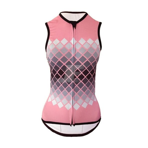 Women Custom Sublimation Printed Sleeveless Cycling Jersey