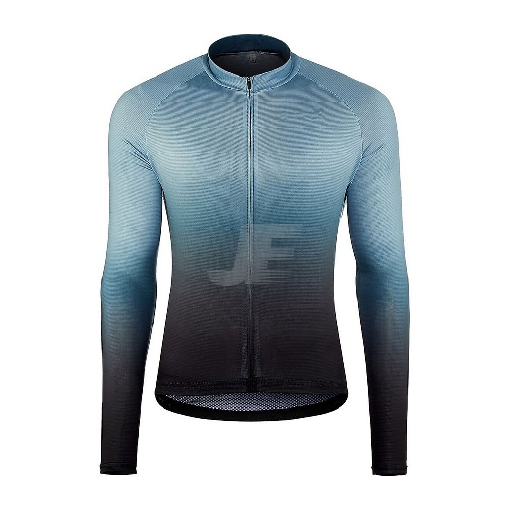 Mens Custom Sublimation Printed Long Sleeve Cycling Jersey