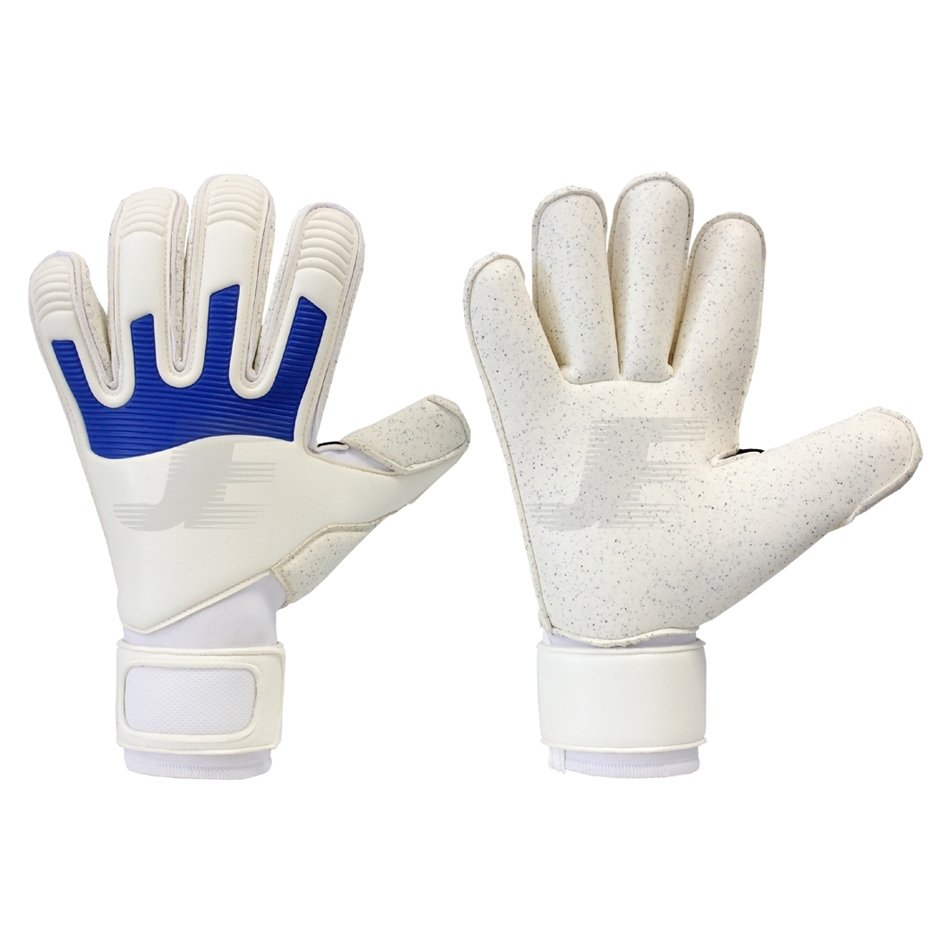 Custom Logo Embossed Soccer Latex White Goalkeeper Gloves