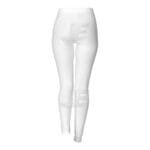 Women 2 Panel Gym Workout Blank White Yoga Pant