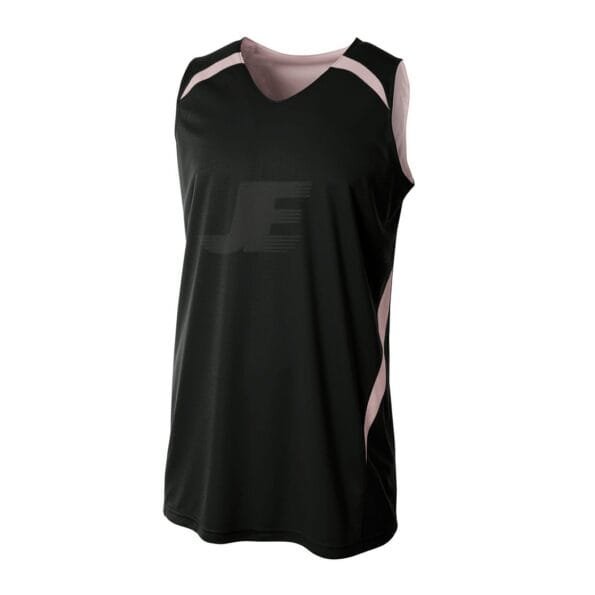 Customized Sleeveless V-Neck Mesh Reversible Basketball Jersey
