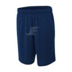 Multipurpose Textured Mesh Blue Pocketed Training Shorts