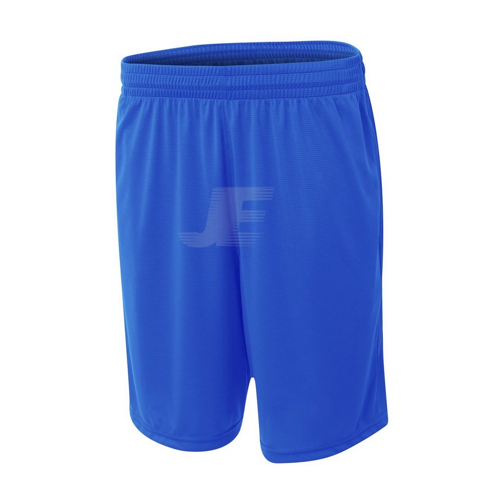 Multipurpose Textured Mesh Blue Pocketed Training Shorts