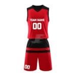 Custom Name Numbers Two Color Cut & Sew Basketball Uniform