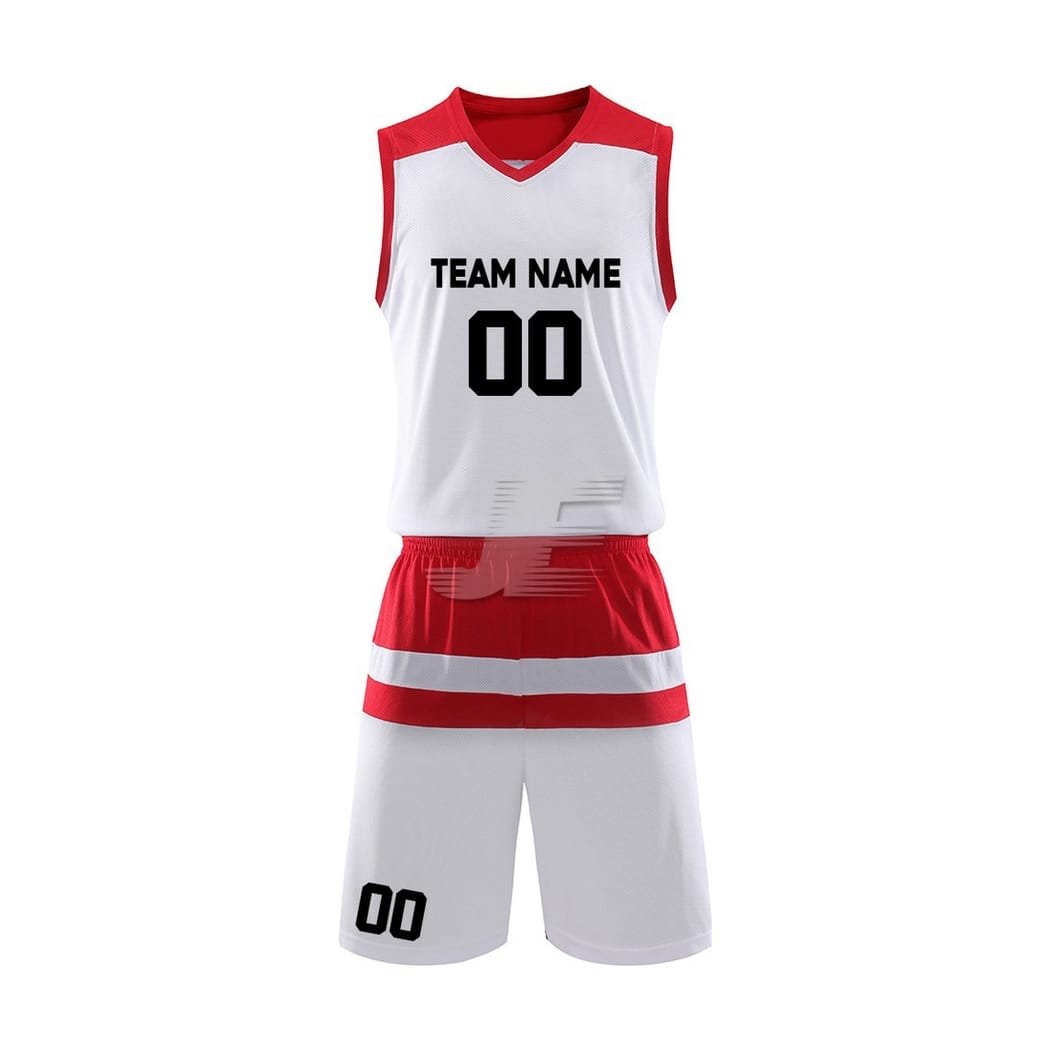 Custom Name Numbers Two Color Cut & Sew Basketball Uniform