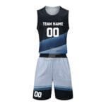 Custom Sublimation Printed Round Neck Basketball Uniform Kit