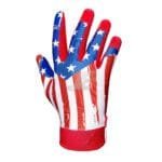Football Receiver Gloves High Grip USA FLAG Printing