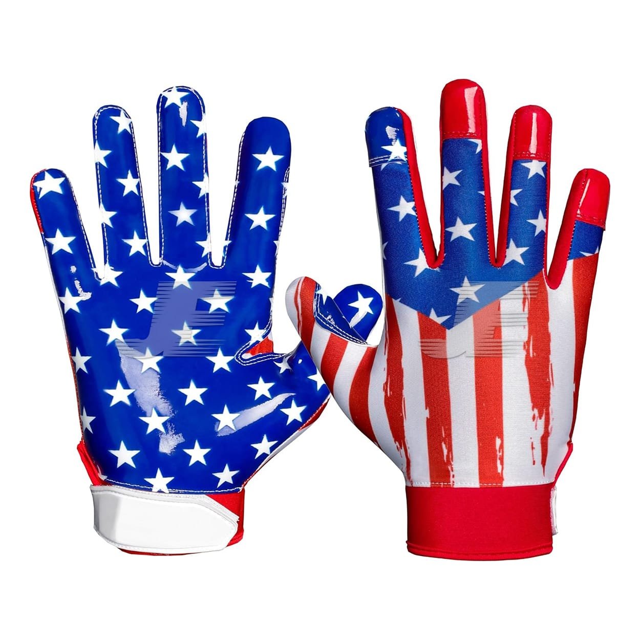 Football Receiver Gloves High Grip USA FLAG Printing