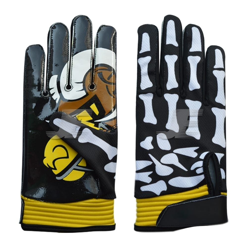 High Grip Custom Design Printed NFL Receiver Gloves