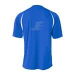 Custom Logo Blue & White Raglan Sleeve Interlock Soccer Jersey