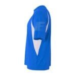 Custom Logo Blue & White Raglan Sleeve Interlock Soccer Jersey