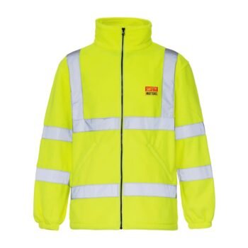 Front Zip Reflective Yellow Hi Vis Polar Fleece Jacket