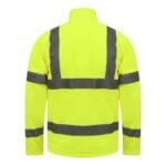 Windproof Orange Hi Vis Softshell Jacket With Chest Pocket